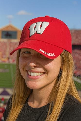 Gorra clásica University Wisconsin ajustable rojo miniatura 4