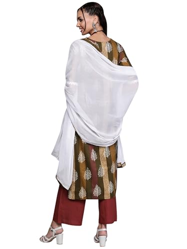 Image of Women Rangpreet Multi Printed Straight Kurta Trouser With Dupatta Set