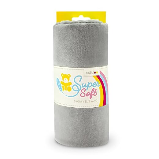 SuperSoft Plüsch Stoff SHORTY in vielen Farben - 1,5mm Florlänge, EN 71-3 & EN 71-9 zertifiziert (grau)
