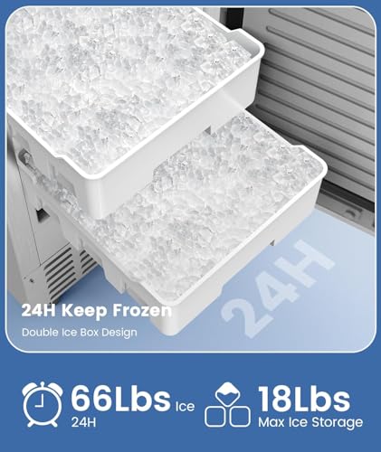 Fabricadora de hielo nugget Joy Pebble 66 lbs/día acero miniatura 2