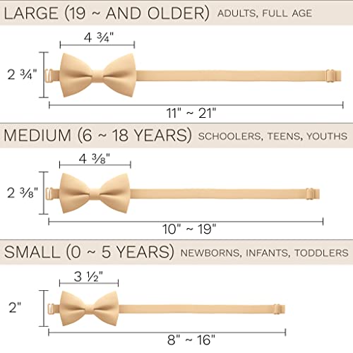 Image of Bow Tie House Mens Bowties Pre-tied Shape Clip on Bowtie Solid Men Formal Wear for kids, baby boys, toddler any age bow ties