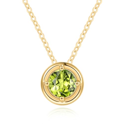 Carleen Solid 14K Yellow Gold Peridot Necklace