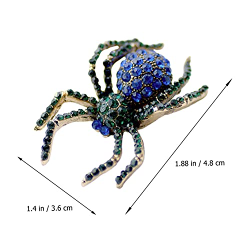 Broche araignée vintage zircon rouge, le cadeau rétro idéal