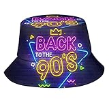 Back to The 90's Neon 1990s Fashion Art Bucket Hat Fishing Hats Summer Travel Beach Sun Uv Protectio
