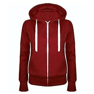 RLEHJN Zip Up Hoodies for Women UK Sale Clearance, Ladies Jackets Full Zip Plain Fleece Essential Hoodie Sweatshirts Drawstring Hooded Pullover Tops Casual Sweater with Pockets Loungewear Outerwear