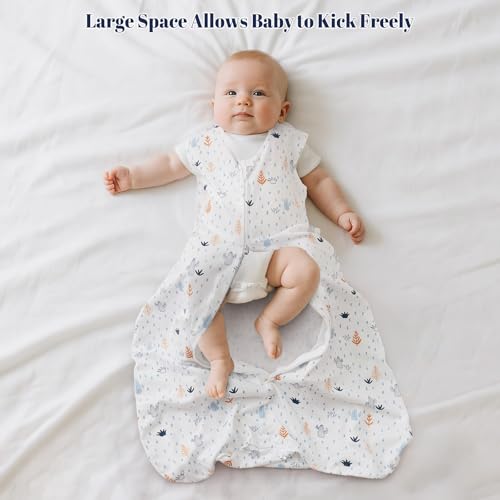 Image of PHF 2 Pack Baby Wearable Blanket 12-18 Months, Rayon Derived from Bamboo, Ultra Soft TOG 0.5 Baby Wearable Blankets with 2-Way Zipper, Large Size, Dinosaur
