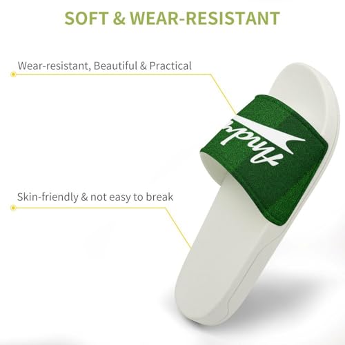 Custom Sports Slides Personalized Slippers - Baseball Sandals Quick Drying Softball Slippers Indoor Outdoor,Gifts for Men Youth Boy (White,Style 27)3