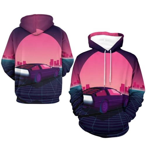 Voiture du crépuscule sweats à capuche pull unisexe chaud taille S - 7