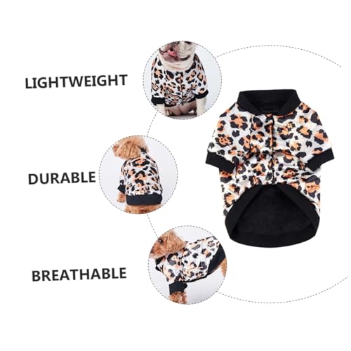 Manteau chaud pour petit chien 2XL gilet en coton imprimé léopard - 4