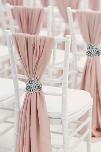 Insunsix Silver Roses,60Pcs Glitter Roses 1.57In Silver Foam Roses Silver Flowers With Stems For Diy Wedding Bouquets Party Home Decor(Silver) #TOP7