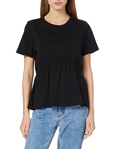 Only ONLANDREA S/S Detail T-Shirt Jrs, Nero, L