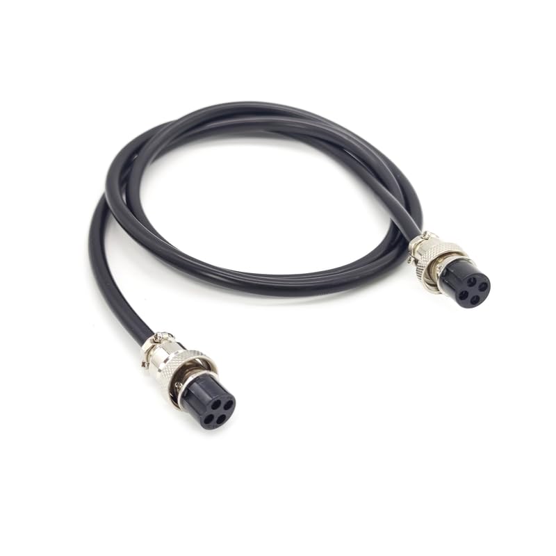 GX16 4 Pin Cable Doble Cabeza Hembra Aviación Cordset, GX16 4 Pin Panel Mount Circular Metal Aviación Conector Cable Hembra a Hembra Adaptador Cable (10 Metros/32.8ft)