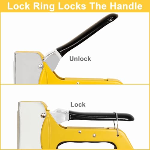 Image of Staple Gun -Upgrade 3 in 1 Upholstery Hand Stapler, Manual Brad Nailer Power Adjustment Stapler Gun for Wood, Crafts, Carpentry, Decoration DIY (Staple Gun, with 6000 Staples)