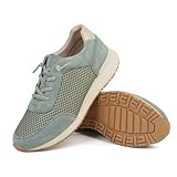 Ortho + Rest Womens Fashion Sneakers Comfortable Walking Shoes Tennis Shoes for Bunion Feet (9, Green)
