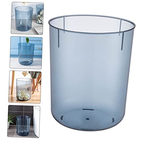 Caneca de basura rectangular de plástico con tapa miniatura 3