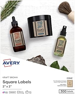 Avery Printable Blank Square Labels, 2