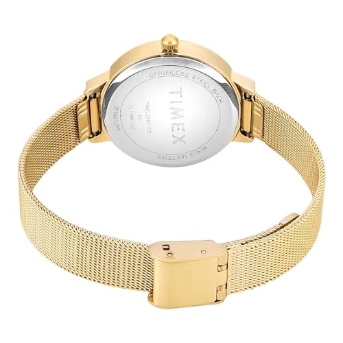 Image of TIMEX Champagne Round Dial Analog Women's Watch - TWEL22401