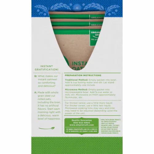 Avena Instantánea Orgánica Simple Truth Original, Pack de 4 x 12ct miniatura 4