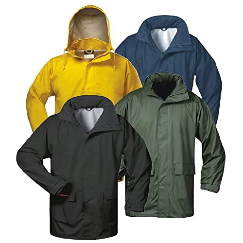 Norway PU Regen-Jacke mit Kapuze - Marine - Größe: M