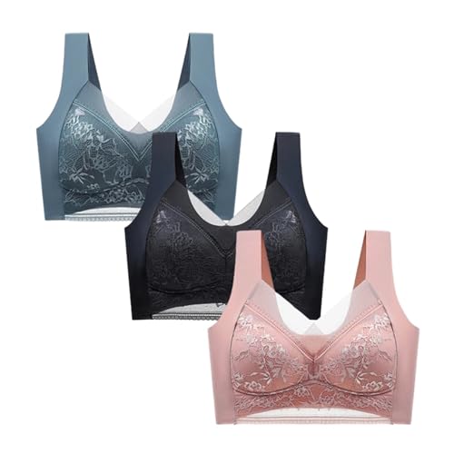 Soutien-gorge push-up sans armatures anti-irritation, brassiere sport femme soie glacée XL