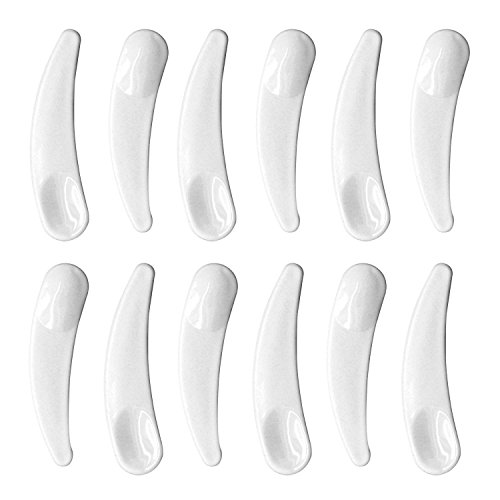 Esowemsn MM00235(100) 100Pcs Mini Disposable Curved Cosmetic Spoon Spatula cover