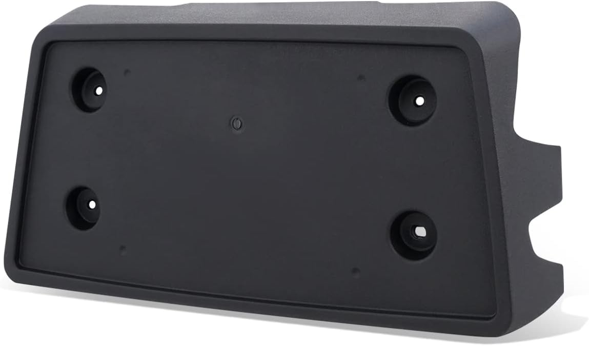 Front Bumper Cover License Plate Frame Tag Mounting Bracket Holder Replacement for 2007-2011 GMC Sierra 1500 and 2007-2010 2500/3500 Except Denali and Hybid Black Textured Plastic GM1068125 15781553