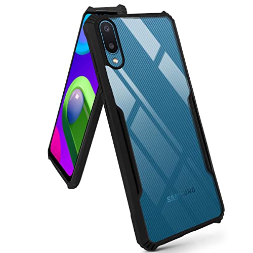 Image of Jkobi Hard PC Crystal Bumper Shockproof Back Cover Case for Samsung Galaxy M02 with Camera Protection (Matte Black)
