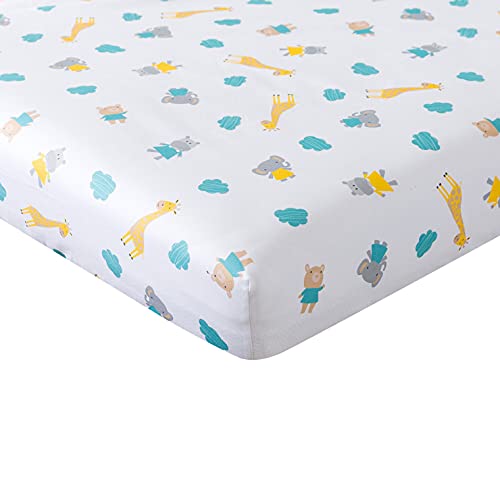 Jungle Elephant Crib Bedding Set Of 3 - Quilt, Crib Sheet, Changing Pad Cover: Safari Hippo Bear Giraffe Set, Baby Comforter Sets For Boys, Baby Nursery Comforter, Crib Sets For Girls By Soul And Lane #TOP7