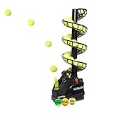 Portable Tennis Ball Tosser(4lb) for Self-Play|Ball Launcher Beginners/Kids/Coaches/Home-Court|Accurate&Efficient Feed Buddy for All-Levels/Ages|AC&Battery Powered