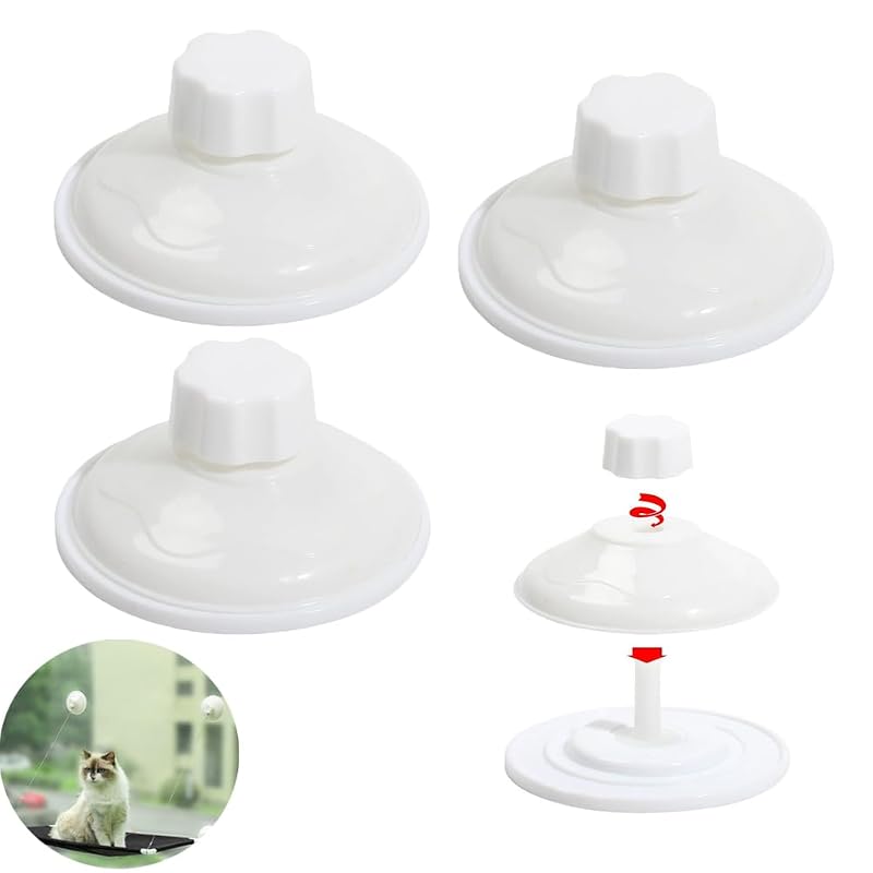 Ventosas de Reposição para Cama de Janela para Gatos UtySty UT-250, PVC, 4 Unidades