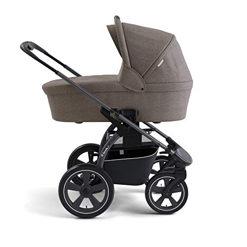 X-lander Kinderwagen 2 in 1 X-Move Komplettset Buggy Babywanne Kombikinderwagen Baby Kinderwagen mit Luftreifen Baby stroller Kinderwagen Set Gelände (Evening grey)