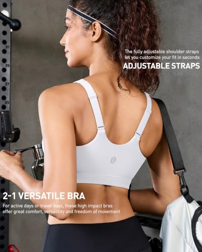 Image of RUNNING GIRL Adjustable Sports Bras for Women High Support,Full Coverage Molded Cup Sports Bra High Impact Workout Gym