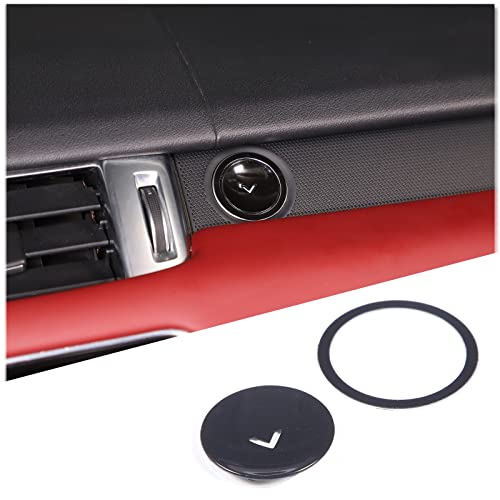 HAPPYHORSE Glove Box Button Sticker Compatible with Land Rover Range Rover Sport 2014-2017 Car Co-Pilot Storage Box, Glove Box Switch Button Sticker Decorative Accessories (Black)