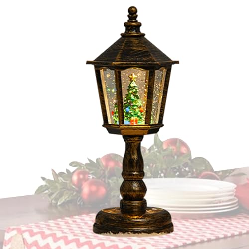 Schneekugel Weihnachtsbeleuchtung - Wirbelnder Glitzer Schneekugel...