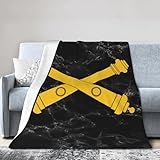 The Crossed Cannons Insignia of The Us Field Fleece Blanket 60'X50' Soft Micro for Bed Warm Comfort12