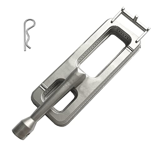 Grilljob Cast Stainless Steel 304 Grill Burner, 15 3/4 X 4 3/4 In, Upgraded Replacement For Cisc, Fits Coyote Members Mark Bakers Chef Grand Hall Bbq Grills 608Sb, Monarch-04A 04B #TOP1