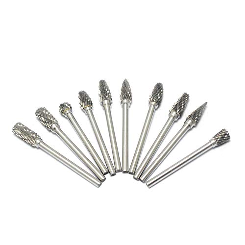 Set de 10 fresas rotativas de carburo sólido miniatura 1