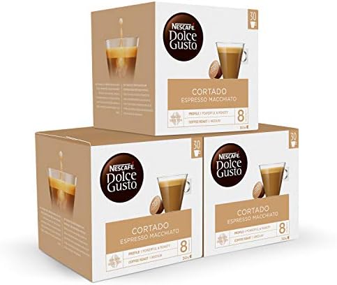 Nescafé Dolce Gusto Cápsulas de Café Cortado Espresso Magnum, Café espresso  cortado con un suave toque de leche, 3 cajas de 30 cápsulas - 90 Cápsulas -  PREYCA