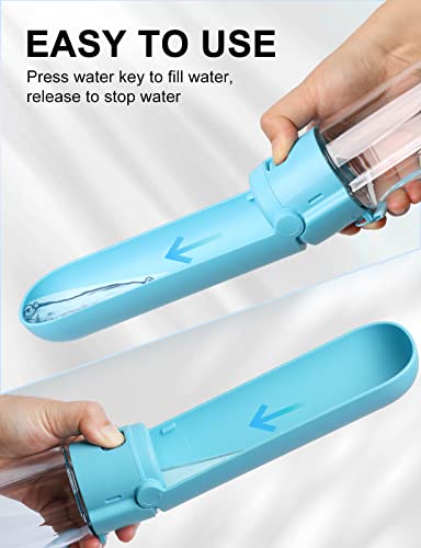 Caseeto Dog Water Bottle, Portable Dog Water Dispenser Pet Travel Water Bottle Foldable - Leak Proof - Food Grade Plastic Travel Dog Water Bottle For For Puppy Small Medium Large Dogs (14Oz) #TOP2