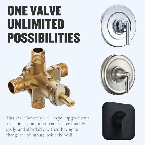 BAYDOW 2510 Shower Valve, Compatible with Moen Posi-Temp Valve,1/2 Inch Connection，4-Port, Male Threaded, Brass by BAYDOW - Used condition - Image 3