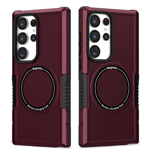 Coque de protection robuste pour Samsung S25 Ultra premium magnétique noire