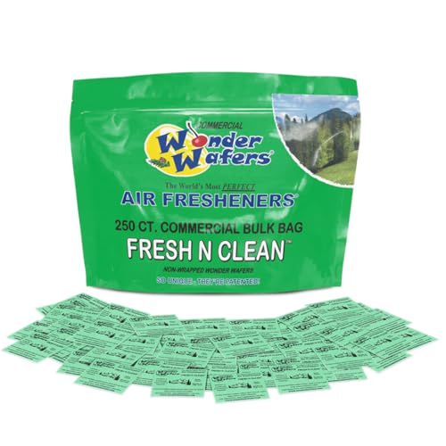 Image of Wonder Wafers 250 Count Unwrapped Automobile Professional Use Air Fresheners Car and Truck Detail (Fresh and Clean)