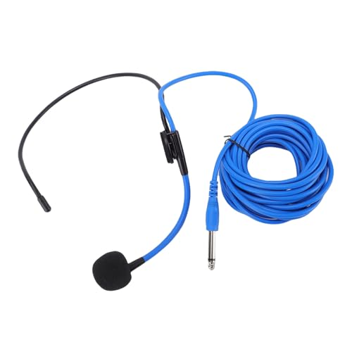 Micrófono de diadema para enseñanza y canto con cable resistente de 6,35 mm 2