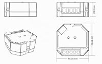 Unterputzmodule Dimmer, 1 Kanal für 230V max. 200W LED mit Taster/Schalter-Anschluss Phasenabschnitt dimmbare Lampen, Trafos & Leuchten (Schaltaktor für Schalter) – Ansicht 2