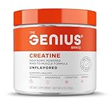 Genius Creatine Powder - Pro Post Workout Recovery Drink for Lean Muscle Gain | Creapure Monohydrate, HCL & Beta Alanine | Natural Anabolic Mass Gainer for Men & Women - Serious Muscle Builder, 171G