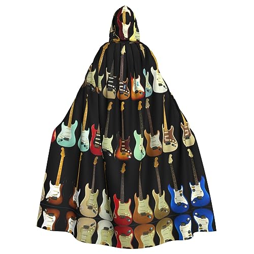 Cape à capuche guitare Renaissance, vêtement artistique cosplay