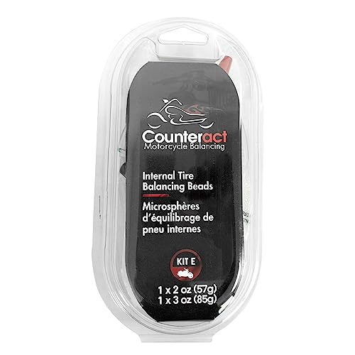 Counteract KIT-E Motorcycle Do It Yourself Tire/Wheel Balancing Beads Kit - (1) 2oz (1) 3oz Balancing Bead Applications (2) Valve Caps and Cores (1) Core Remover Injector Bottle