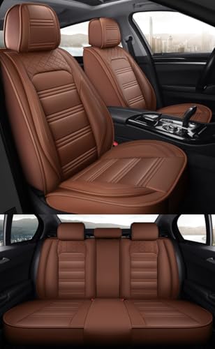 Eunncu 車 シートカバー に適し トヨタ アルファード / ヴェルファイア クラウン ライズ RAV4 対応 アクセサリー 防水 取付簡単 ブラウン
