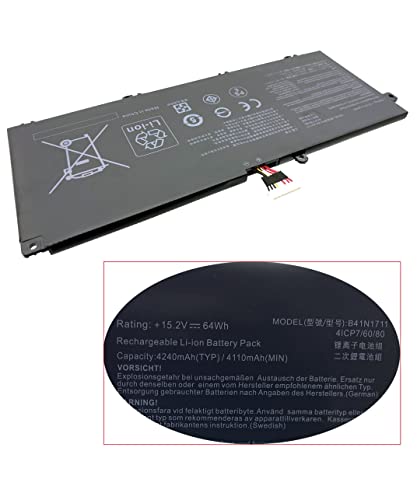 Hcsk B41N1711 New Laptop Battery Compatable With Asus Rog Strix Gl503Vm Gl503Vd Gl703Ge Gl703Vd Gl703Vm Gl503G Gl503Ge Fx503Vm Fx63Vd Fx63Vm Zx63V Fx705Dd Fx705Dy Fx705Gd Fx705Ge Fx705Gm Series #TOP7