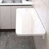 Folding Laundry Table Clothes Fold Down Table Wall Mounted Wall Mount Desk for Small Spaces,Floating Desk for Home Office Computer Workstation,Study Work Bench, Kitchen(white, 31.5'×15.7'(80×40cm))